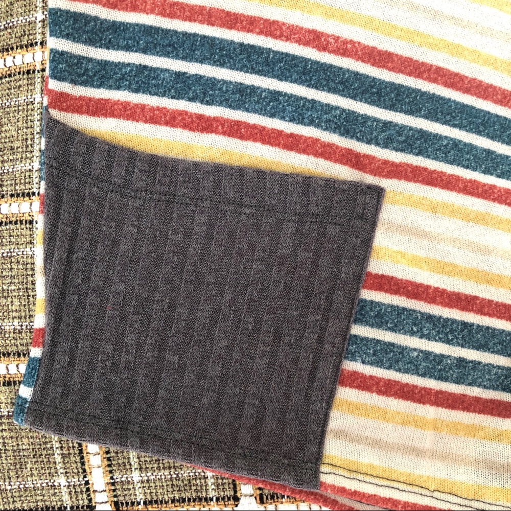 Mocha Striped Long Sleeve Cardigan Size S - Picture 6 of 9